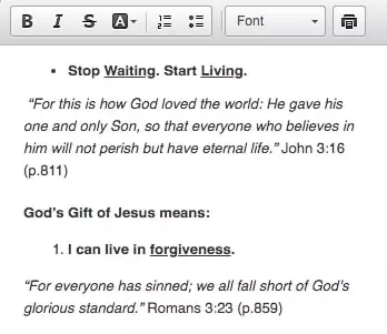 Pastors sermon notes