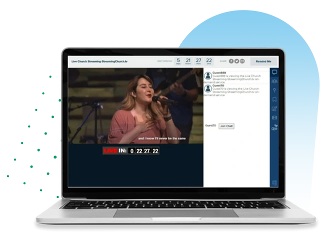 Church live stream platform